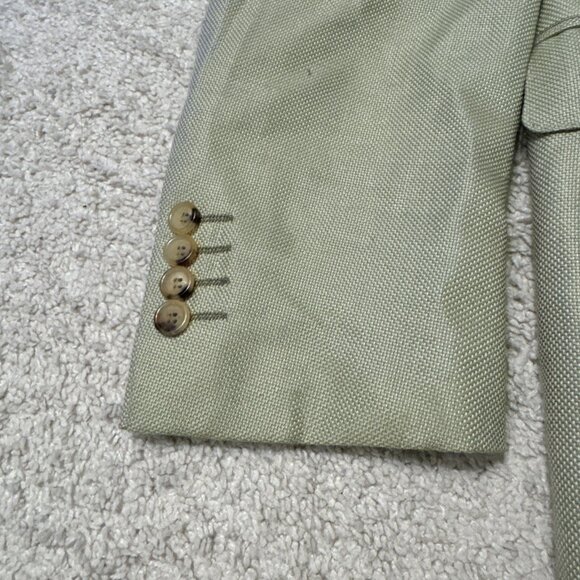 *Recent* Canali Made in Italy Wool Silk Linen Green Sport Coat Men’s 50 R - Picture 5 of 13